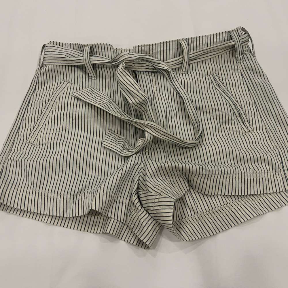 American Eagle Outfitters Striped Shorts - Black and White